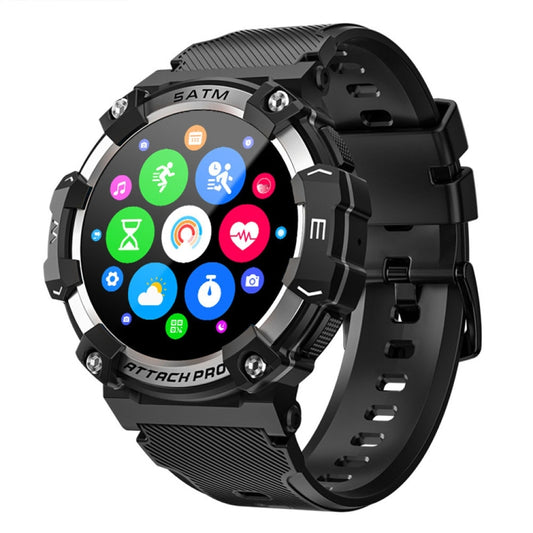 LOKMAT ATTACK 2 PRO 1.39-Inch 5ATM Waterproof Health Monitoring Bluetooth Smart Watch(Silver) - Smart Watches by LOKMAT | Online Shopping South Africa | PMC Jewellery | Buy Now Pay Later Mobicred