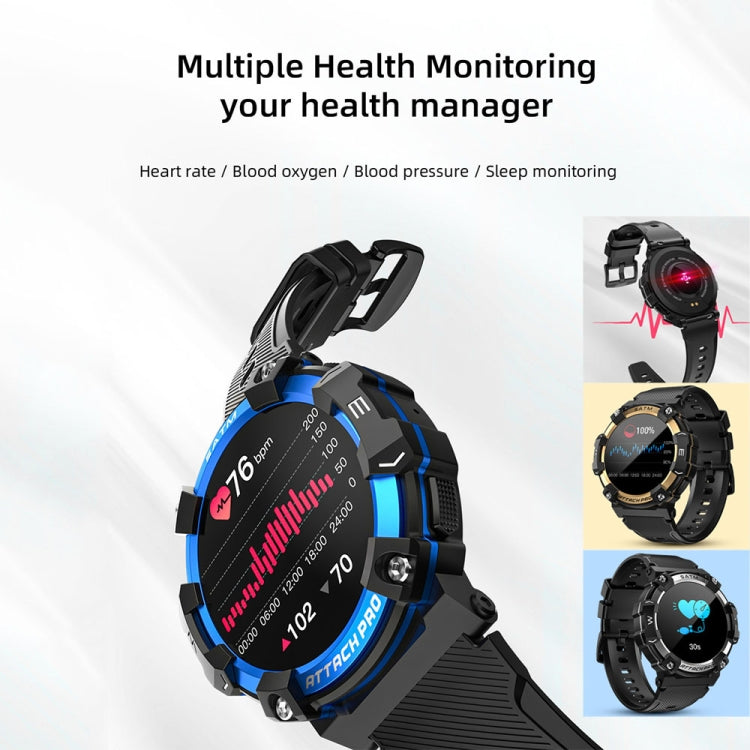 LOKMAT ATTACK 2 PRO 1.39-Inch 5ATM Waterproof Health Monitoring Bluetooth Smart Watch(Silver) - Smart Watches by LOKMAT | Online Shopping South Africa | PMC Jewellery | Buy Now Pay Later Mobicred