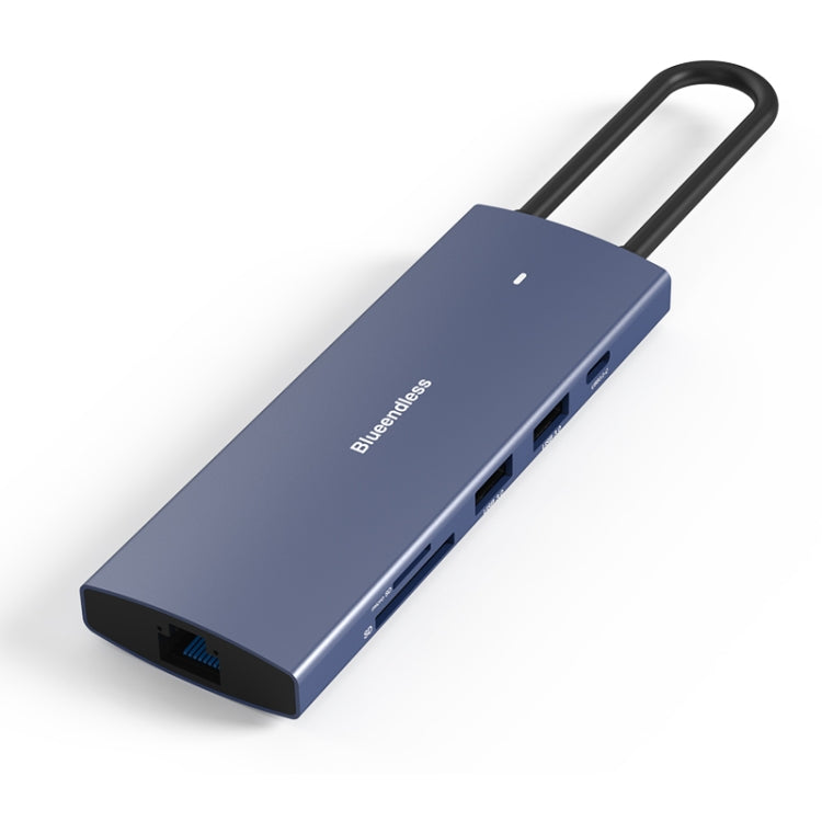 Blueendless 4K60Hz + Gigabit LAN + Data Type-C Docking Station, Spec: 9-in-1 Reading Card Blue - free shipping - PMC Jewellery - Order now!