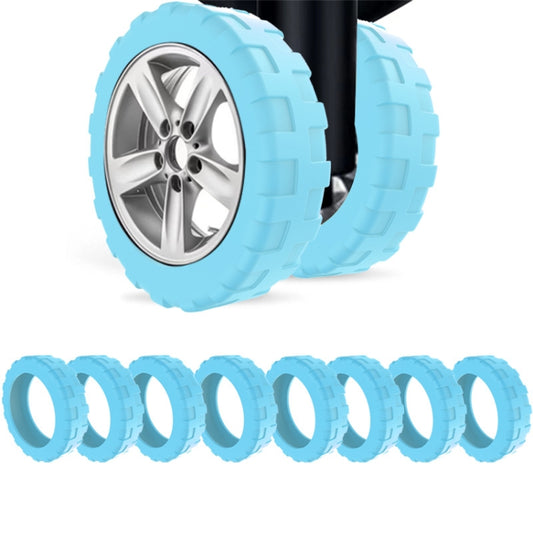 8pcs /Set Luggage Wheel Silicone Protective Cover Swivel Chair Wheel Sound Reducing Cover, Size: Large 5-7cm Wheels(4 Generation Luminous Blue) - Accessories by PMC Jewellery | Online Shopping South Africa | PMC Jewellery | Buy Now Pay Later Mobicred