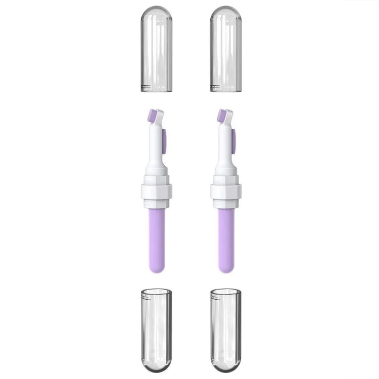 2pcs 3-in-1 Multi-purpose Bluetooth Earphone Cleaning Pen Keyboard Cleaning Brush(Purple) - Other Accessories by PMC Jewellery | Online Shopping South Africa | PMC Jewellery | Buy Now Pay Later Mobicred