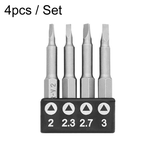 4pcs / Set Triangle Chrome Vanadium Steel Bit Set Appliance Repair Electrical Drill Accessories With Magnetic - Drill & Drill Bits by PMC Jewellery | Online Shopping South Africa | PMC Jewellery | Buy Now Pay Later Mobicred