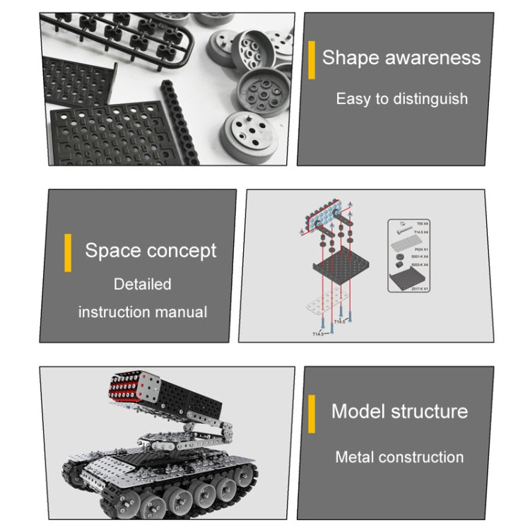 945pcs / Box Stereoscopic Metal Assembly Tank Model Ornament Hand- Assembling Building Blocks Toys - Building Blocks by PMC Jewellery | Online Shopping South Africa | PMC Jewellery | Buy Now Pay Later Mobicred