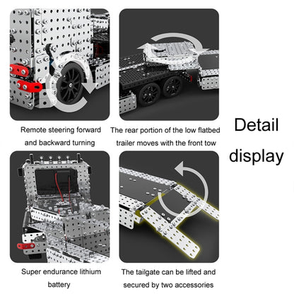 2011pcs / Box ZBToys Building Blocks Mechanical Toys Hand-Assembled Remote Control Trailer Metal Model - RC Cars by ZBToys | Online Shopping South Africa | PMC Jewellery | Buy Now Pay Later Mobicred