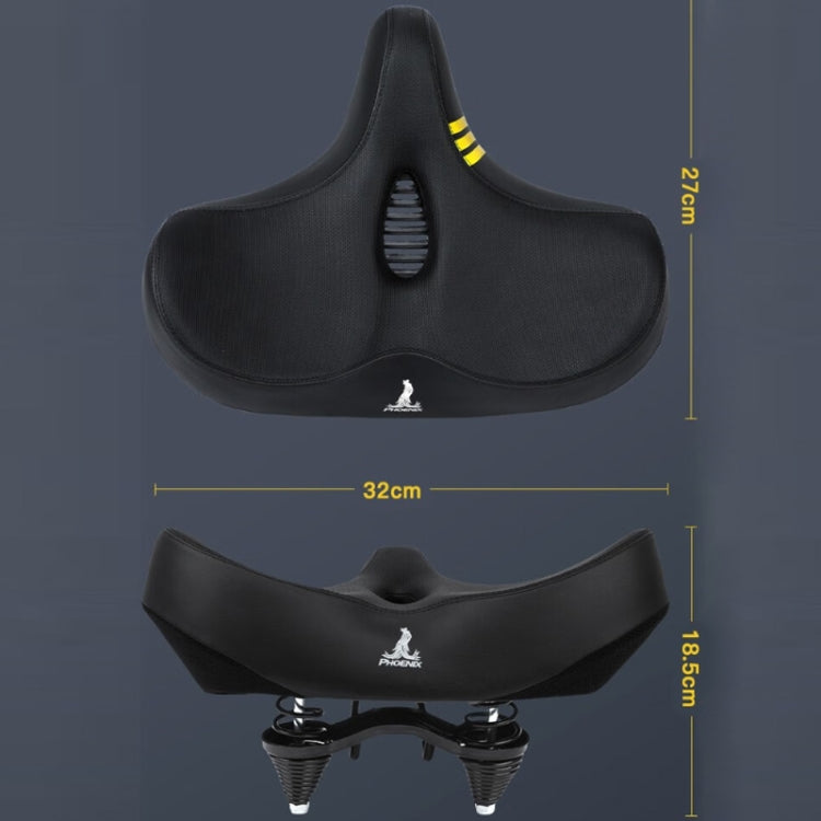 Phoenix 3D Bicycle Enlarged Thickened Soft Seat Cushion Conical Double Spring - Bicycle Saddle by Phoenix | Online Shopping South Africa | PMC Jewellery | Buy Now Pay Later Mobicred