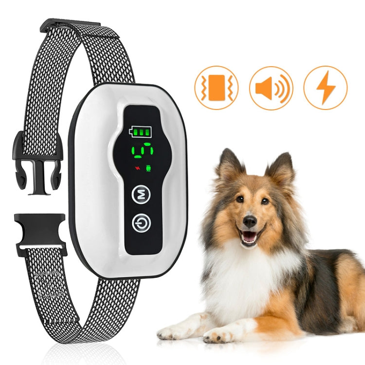 Anti-False Triggering Dog Bark Collar Waterproof Bark Stopper with 5 Adjustable Sensitivity(White) - Training Aids by PMC TechLife | Online Shopping South Africa | PMC TechLife | Buy Now Pay Later Mobicred