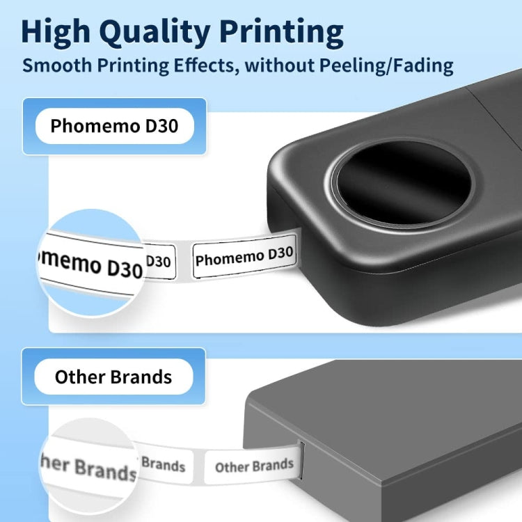 Phomemo D30 Thermal Label Printer Portable Bluetooth Mini Label Maker Machine With 3 Rolls Paper White - free shipping - PMC TechLife - Order now!