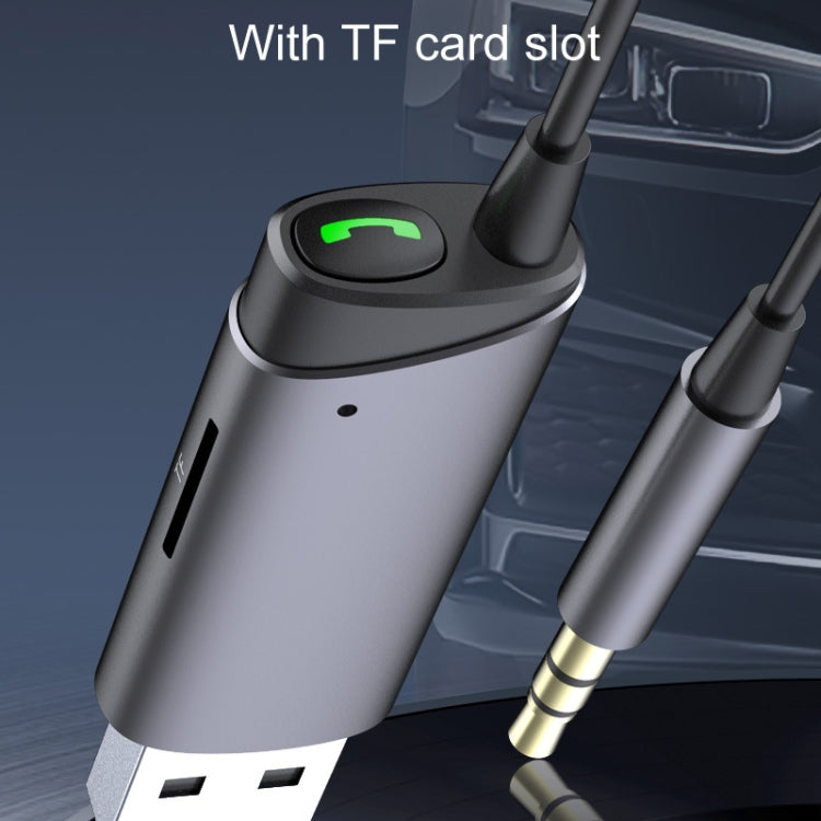 AUX Car Bluetooth Receiver Adapter 3.5mm Cell Phone Computer Connector With TF Card Slot - free shipping - PMC Jewellery - Order now!