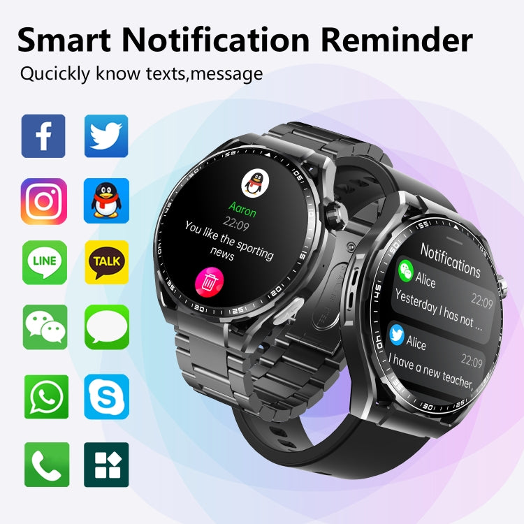 F200 Smart Health Watch ECG Electrocardiogram Blood Sugar Monitoring 1.55 Inch Round Screen, Color: Black Silicone - Smart Watches by PMC Jewellery | Online Shopping South Africa | PMC Jewellery | Buy Now Pay Later Mobicred