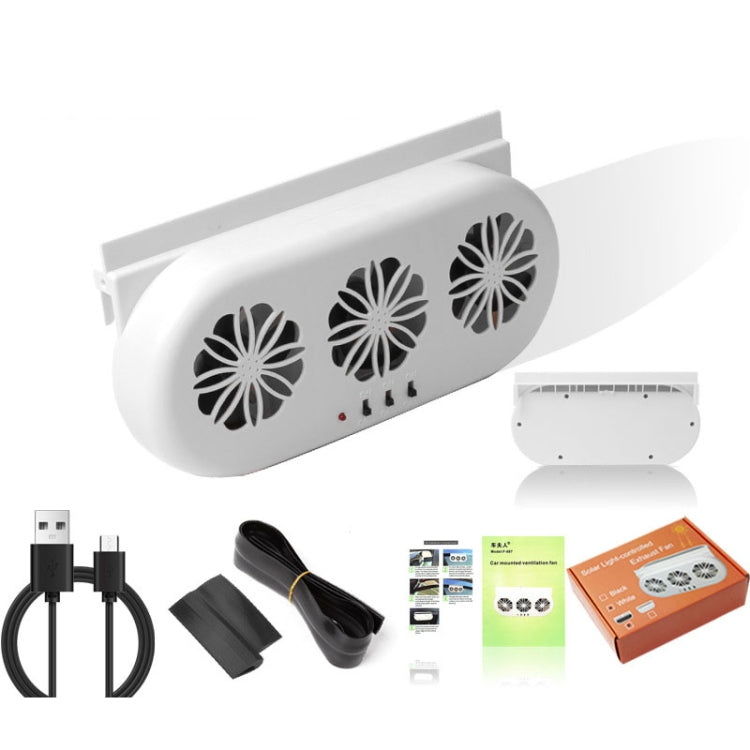 USB Plug-In Car Window Exhaust Fan Car Air Circulation Cooling Ventilation Fan, Color: White - Heating & Fans by PMC Jewellery | Online Shopping South Africa | PMC Jewellery | Buy Now Pay Later Mobicred