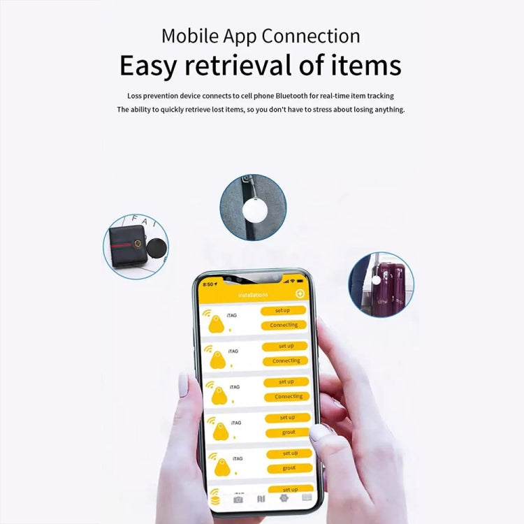 Mini Pet Smart Anti-lost Device Portable GPS Locator Bluetooth Tracker(White) - Pet Tracker by PMC TechLife | Online Shopping South Africa | PMC TechLife | Buy Now Pay Later Mobicred