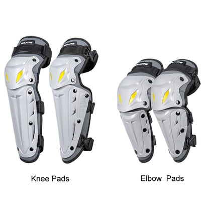 SULAITE Motorcycle Outdoor Riding Breathable Protective Equipment, Color: 4pcs /Set Knee Elbow Pads Gray - Protective Gear by SULAITE | Online Shopping South Africa | PMC Jewellery | Buy Now Pay Later Mobicred