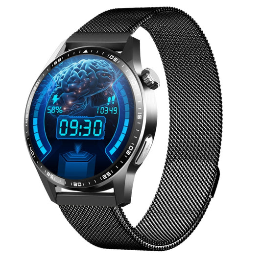 F400  1.55 Inch Screen Smart Watch Support ECG/ Blood Oxygen / Blood Sugar / 150+ Sports Mode, Color: Black Milan - Smart Watches by PMC Jewellery | Online Shopping South Africa | PMC Jewellery | Buy Now Pay Later Mobicred