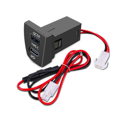 For Toyota RAV4 / WILDLANDER USB-PD Port 60W Fast Charging Modified Car Charger(Ordinary Power Cord) - DIY Modified Charger by PMC Jewellery | Online Shopping South Africa | PMC Jewellery | Buy Now Pay Later Mobicred