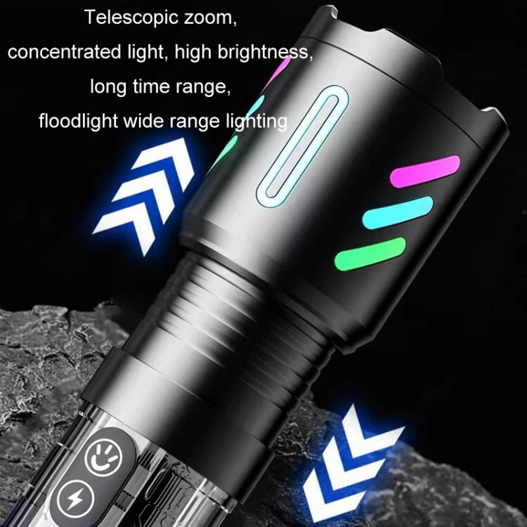 Type-C Rechargeable Outdoor Zoom Strong Laser Flashlight(519) - LED Flashlight by PMC Jewellery | Online Shopping South Africa | PMC Jewellery | Buy Now Pay Later Mobicred