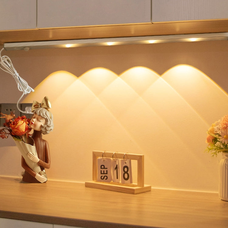 220V CN Plug Motion Sensor Wardrobe Cabinet Lamp LED Light Bar, Spec: Warm White 80cm - Sensor LED Lights by PMC TechLife | Online Shopping South Africa | PMC TechLife | Buy Now Pay Later Mobicred