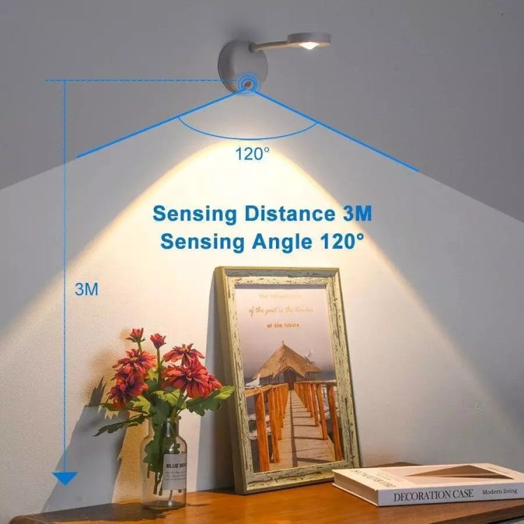 Rechargeable LED Motion Sensor Wireless Spotlight With Remote Control 2000mAH White - Sensor LED Lights by PMC TechLife | Online Shopping South Africa | PMC TechLife | Buy Now Pay Later Mobicred
