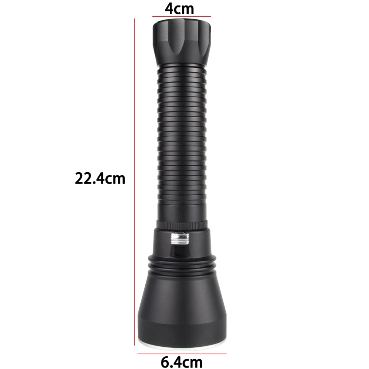 XHP70.2  Diving Flashlight 3000 Lumens IPX8 Waterproof Underwater 80m 5000mAh x 2 White Light - Diving Flashlight by PMC Jewellery | Online Shopping South Africa | PMC Jewellery | Buy Now Pay Later Mobicred