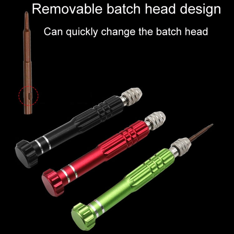 5 In 1 Aluminum Alloy Screwdriver Cell Phone Disassembly And Repair Tools(Green) - Screwdriver Set by PMC Jewellery | Online Shopping South Africa | PMC Jewellery | Buy Now Pay Later Mobicred