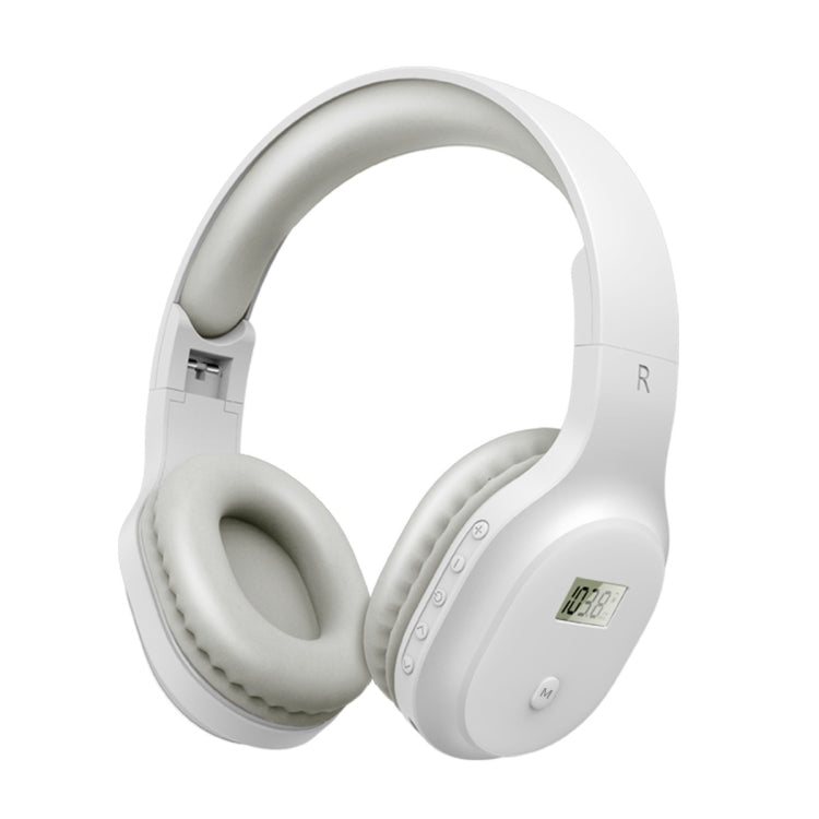 A8 Charging Version Portable Digital Display FM Headphone(White) - Radio Player by PMC TechLife | Online Shopping South Africa | PMC TechLife | Buy Now Pay Later Mobicred