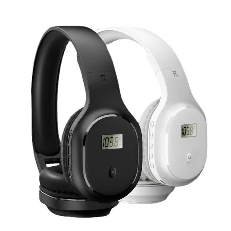 A8 Charging Version Portable Digital Display FM Headphone(White) - Radio Player by PMC TechLife | Online Shopping South Africa | PMC TechLife | Buy Now Pay Later Mobicred