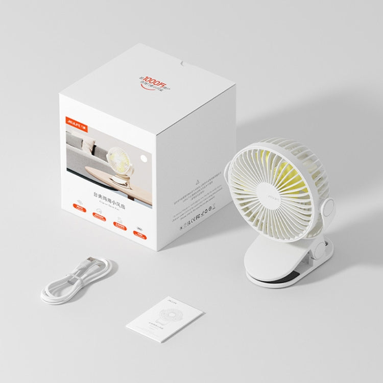 JisuLife FA29A Clip Desktop Mini Fan Portable USB Rechargeable Fan(White) - Electric Fans by JisuLife | Online Shopping South Africa | PMC Jewellery | Buy Now Pay Later Mobicred