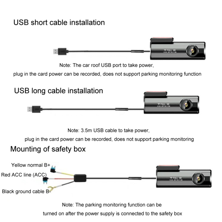 WIFI Mobile Phone 2K Ultra-Clear 360-Degree Rotating Driving Recorder, Version: USB Short Line(No TF Card) - Car DVRs by PMC Jewellery | Online Shopping South Africa | PMC Jewellery | Buy Now Pay Later Mobicred