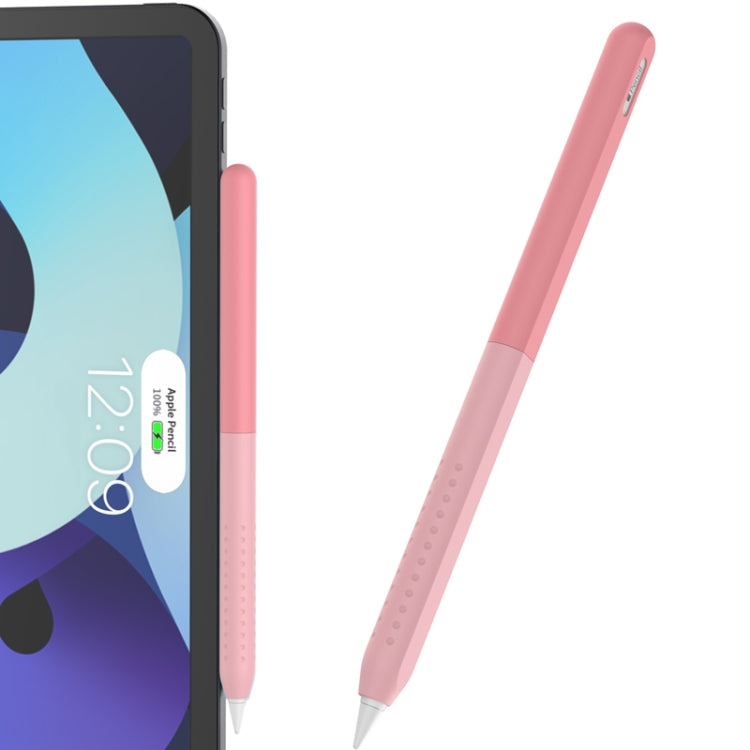 For Apple Pencil 2 AhaStyle PT182 Split Clashing Colors Stylus Protective Case(Blue) - Pencil Accessories by AhaStyle | Online Shopping South Africa | PMC Jewellery | Buy Now Pay Later Mobicred