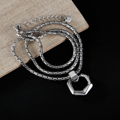 OPK GX2412 Simple Stainless Steel Geometric Pendant Necklace - Necklaces & Pendants by OPK | Online Shopping South Africa | PMC Jewellery | Buy Now Pay Later Mobicred