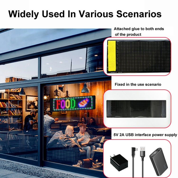 7x17.3cm（16 x 32 LEDs) Car Flexible Display Advertising Screen APP Bluetooth Smart Screen - free shipping - PMC Jewellery - Order now!