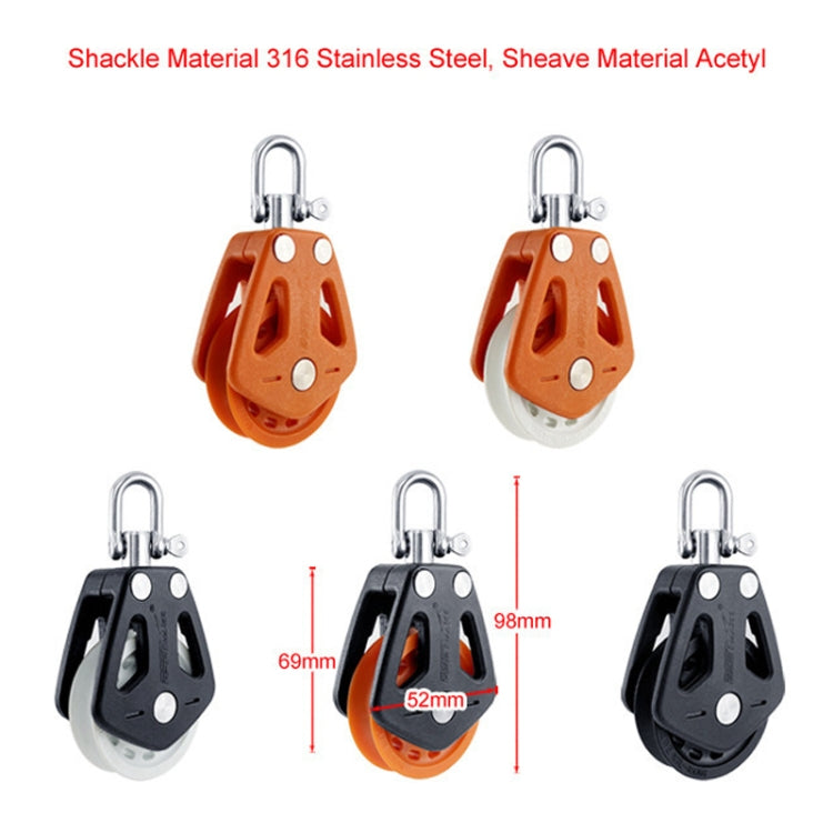 BSET MATEL Marine Nylon Plastic Swivel Bearing Single Pulley(Type 5) - Marine Accessories & Parts by BSET MATEL | Online Shopping South Africa | PMC Jewellery | Buy Now Pay Later Mobicred