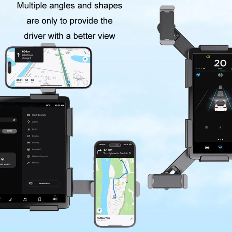 SHUNWEI Car Navigation Screen Floating Mobile Phone Holder, Style: Clip Type - Universal Car Holders by SHUNWEI | Online Shopping South Africa | PMC Jewellery | Buy Now Pay Later Mobicred