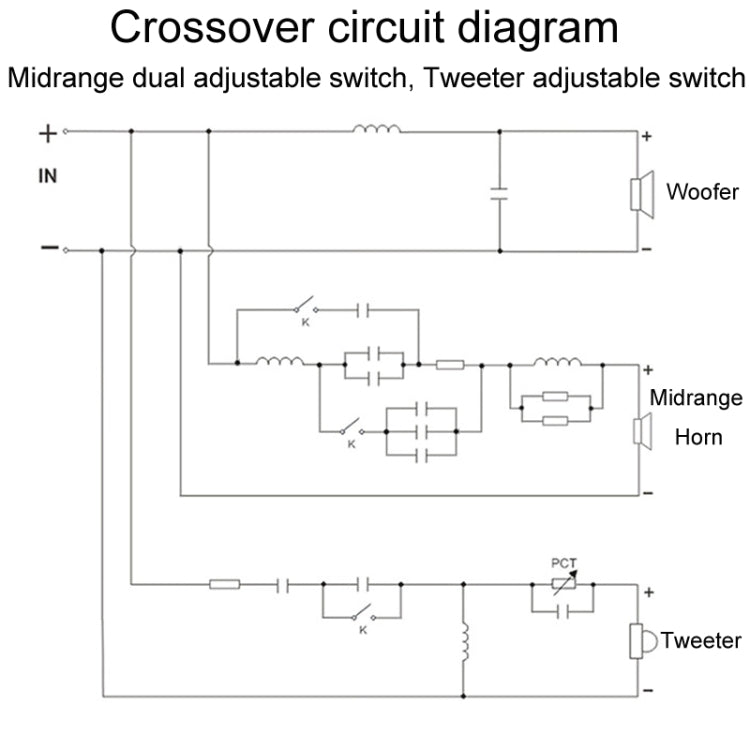 3509A High Medium And Low 3-Way Audio Crossover Stage Speaker Divider(B Model Red) - Audio Crossover by PMC Jewellery | Online Shopping South Africa | PMC Jewellery | Buy Now Pay Later Mobicred