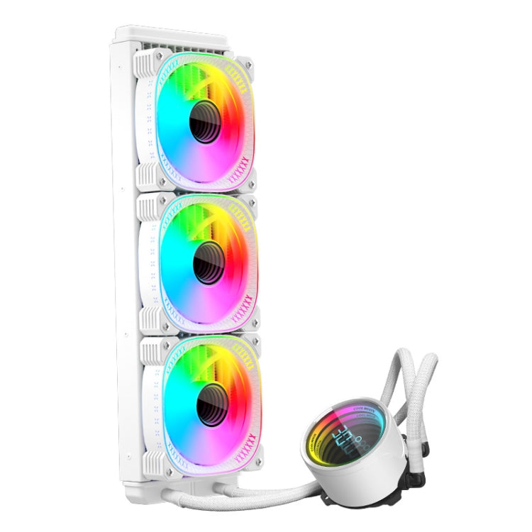 COOLMOON CM-YM-360T Computer ARGB Temperature Display Lens Multi-Platform Integrated CPU Cooler(White) - Fan Cooling by COOLMOON | Online Shopping South Africa | PMC Jewellery | Buy Now Pay Later Mobicred