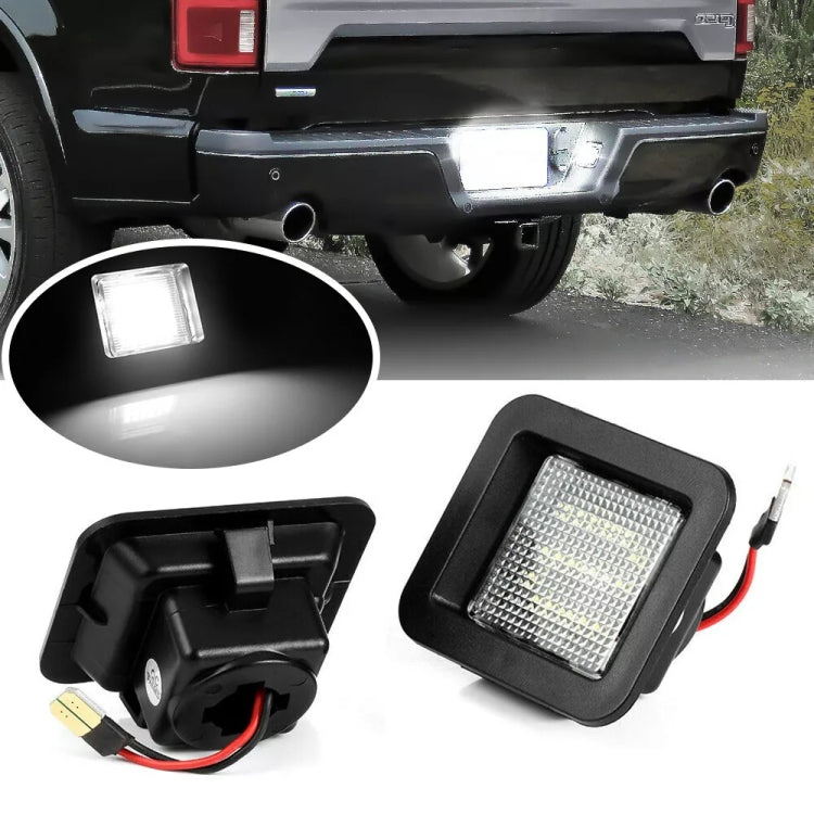 2pcs For 2015 Ford F-150 Raptor LED License Plate Light - License Plate Lights by PMC Jewellery | Online Shopping South Africa | PMC Jewellery | Buy Now Pay Later Mobicred