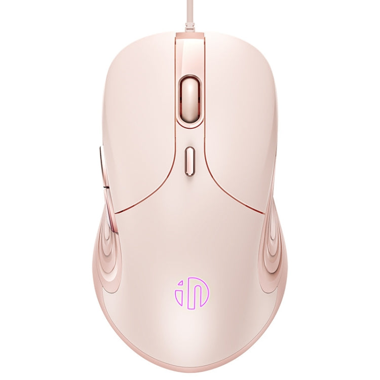 Inphic B8 Mute Light Emitting Wired Mice Home Office Gaming Computer Mouse(Milk Tea Color) - Wired Mice by Inphic | Online Shopping South Africa | PMC Jewellery | Buy Now Pay Later Mobicred