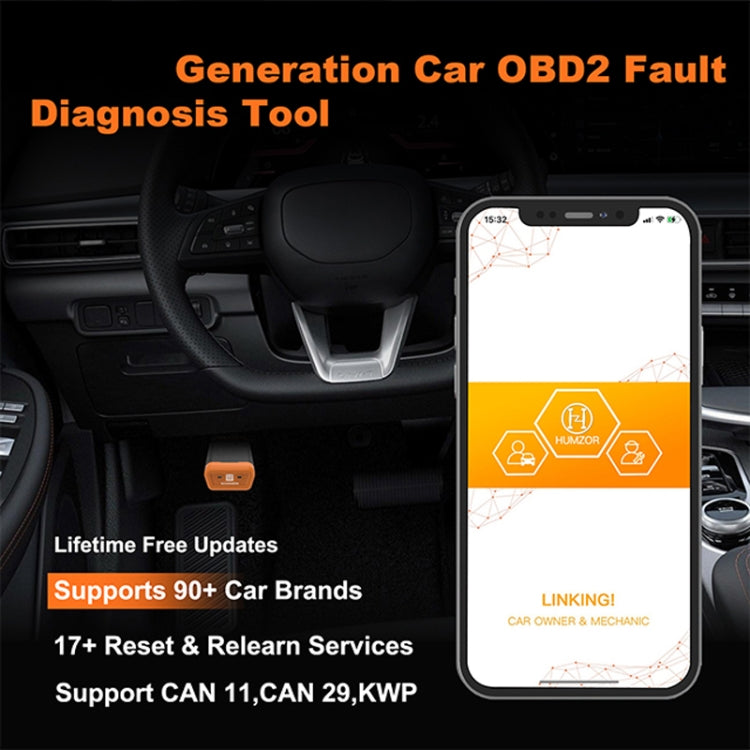 HUMZOR OBD Full System Mobile Phone Bluetooth 5.2 Car Fault Detector - free shipping - PMC Jewellery - Order now!
