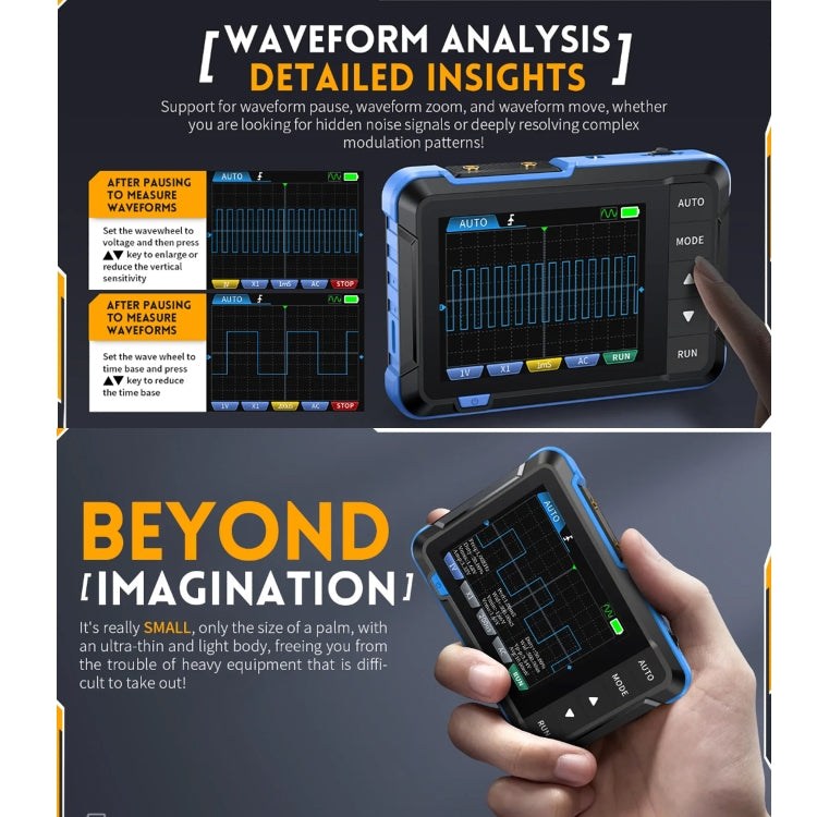 FNIRSI 2 In 1 Mini Portable Digital Oscilloscope Signal Generator, Set: Standard - free shipping - PMC Jewellery - Order now!