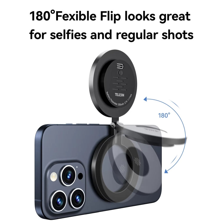 TELESIN Magnetic Selfie Light Rechargeable Reversible Design Fill Light - Selfie Light by TELESIN | Online Shopping South Africa | PMC Jewellery | Buy Now Pay Later Mobicred