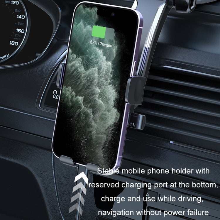 Car Suction Cup Dashboard Automatic Lock Mobile Phone Holder, Style: Brushed Telescopic Base - Car Holders by PMC Jewellery | Online Shopping South Africa | PMC Jewellery | Buy Now Pay Later Mobicred