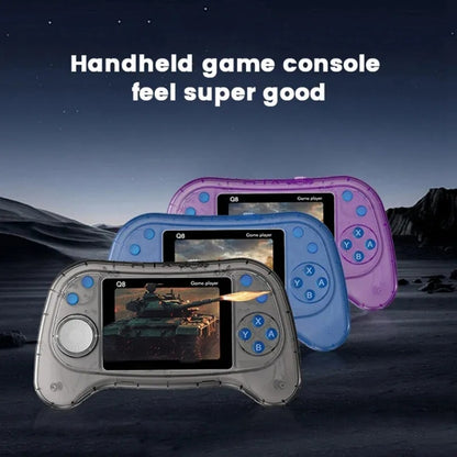 Q8 Handheld Game Console 3.0 Inch Screen Support TV Connection Built In 800 Games Singles Transparent Blue - Pocket Console by PMC Jewellery | Online Shopping South Africa | PMC Jewellery | Buy Now Pay Later Mobicred