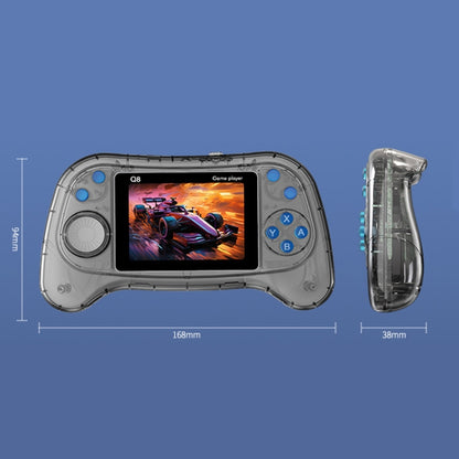 Q8 Handheld Game Console 3.0 Inch Screen Support TV Connection Built In 800 Games Doubles Transparent Gray - Pocket Console by PMC Jewellery | Online Shopping South Africa | PMC Jewellery | Buy Now Pay Later Mobicred