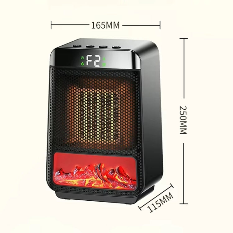 E03 Desktop PTC Heater Dynamic Flame Light Warmer US Plug - Electric Heaters by PMC Jewellery | Online Shopping South Africa | PMC Jewellery | Buy Now Pay Later Mobicred