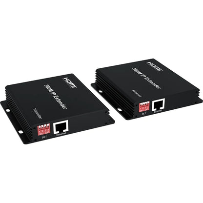 300m IP HDMI Extender HD Video Transmission, Transmitter + Receiver US Plug(Black) - Amplifier by PMC Jewellery | Online Shopping South Africa | PMC Jewellery | Buy Now Pay Later Mobicred