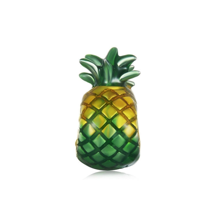 S925 Sterling Silver Platinum Gradient Pineapple DIY Beads(SCC2833) - Jewelry Accessories by PMC Jewellery | Online Shopping South Africa | PMC Jewellery | Buy Now Pay Later Mobicred