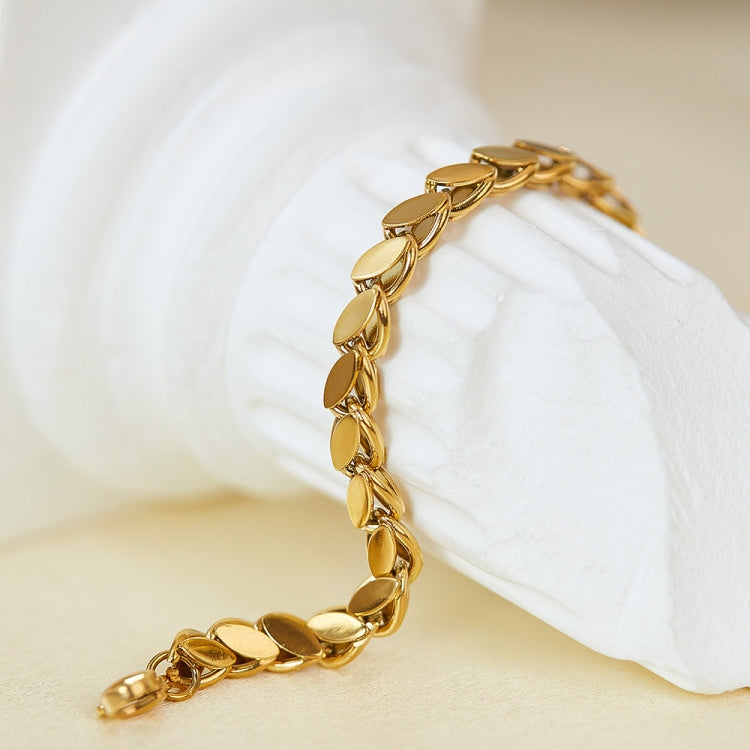 OPK GS1490 Simple Chain Stainless Steel Bracelet, Color: Gold - Bracelets by OPK | Online Shopping South Africa | PMC Jewellery | Buy Now Pay Later Mobicred