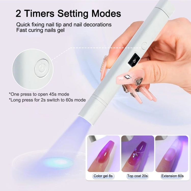 UV LED Nail Lamp Portable Retractable Nail Drying Light Mini Handheld Nail Dryer Lamp With Bracket(White) - Nail Dryers by PMC Jewellery | Online Shopping South Africa | PMC Jewellery | Buy Now Pay Later Mobicred