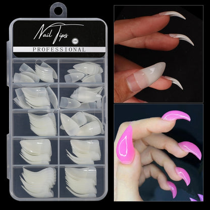 100pcs /Box Stiletto Nail Tips Halloween Style Stiletto False Eagle Claw Art Nails(Natural) - Nail Stickers by PMC Jewellery | Online Shopping South Africa | PMC Jewellery | Buy Now Pay Later Mobicred