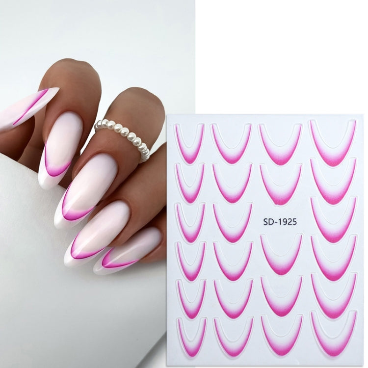 SD-1925 Line Nail Art Stickers Self-Adhesive Gradient Color French Manicure Stickers DIY Nail Tips Decals - Nail Stickers by PMC Jewellery | Online Shopping South Africa | PMC Jewellery | Buy Now Pay Later Mobicred