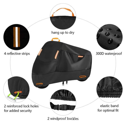 Motorcycle Rain Sun Protection Cover Oxford Cloth Dustproof With Anti-theft Buckle, Size: M - Raincoat by PMC Jewellery | Online Shopping South Africa | PMC Jewellery | Buy Now Pay Later Mobicred